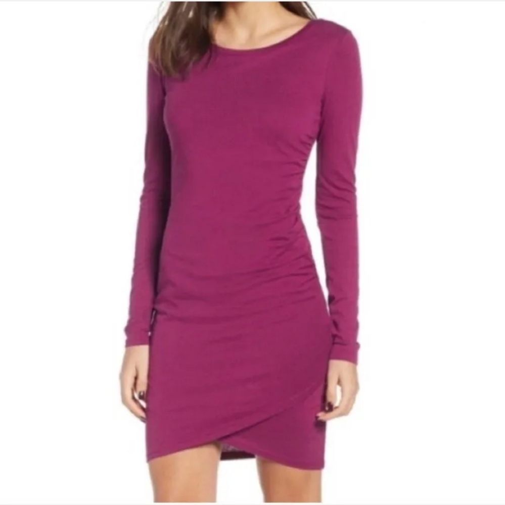 NWT Leith ruched long sleeve dress size medium